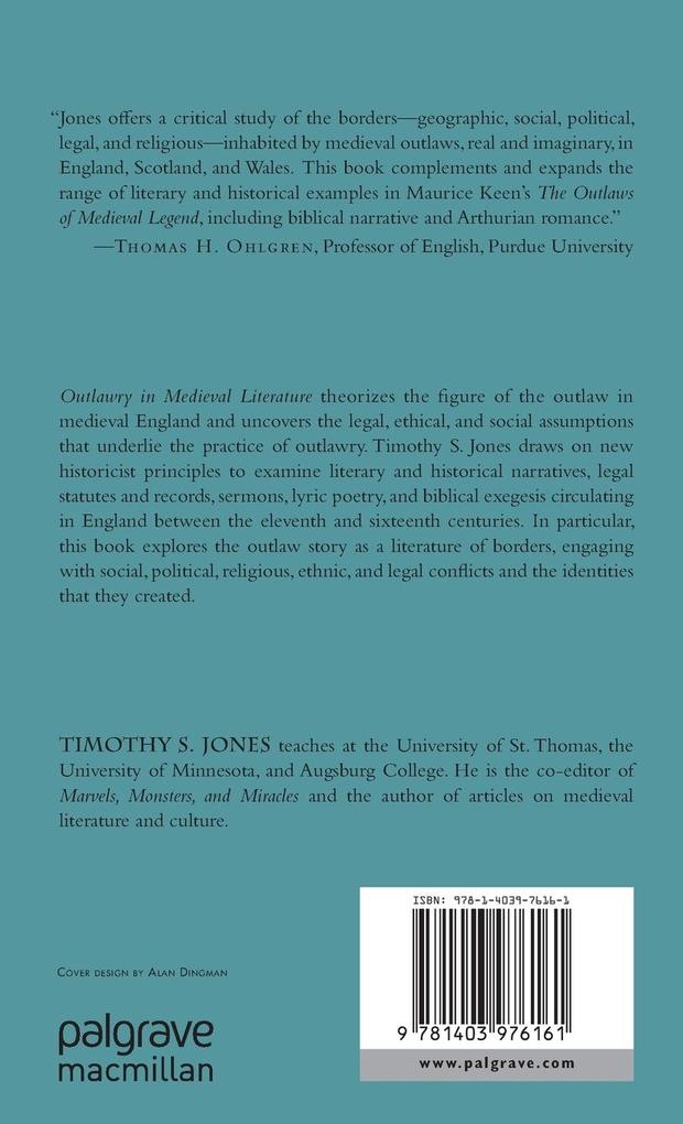 Weitere Ansicht: Outlawry in Medieval Literature | T. Jones