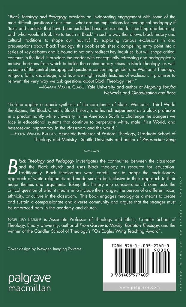 Weitere Ansicht: Black Theology and Pedagogy | N. Erskine, Noel Leo Erskine