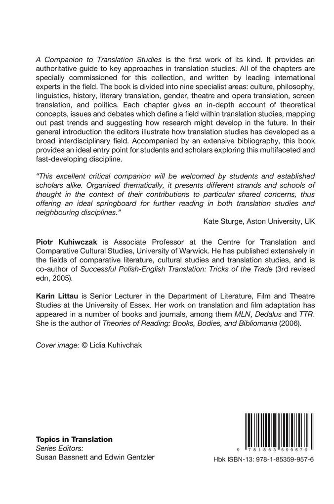 Weitere Ansicht: A Companion to Translation Studies
