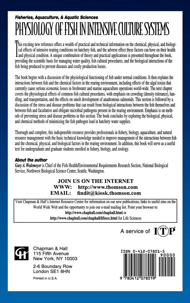 Weitere Ansicht: Physiology of Fish in Intensive Culture Systems | Gary A. Wedemeyer