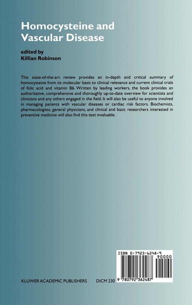 Weitere Ansicht: Homocysteine and Vascular Disease