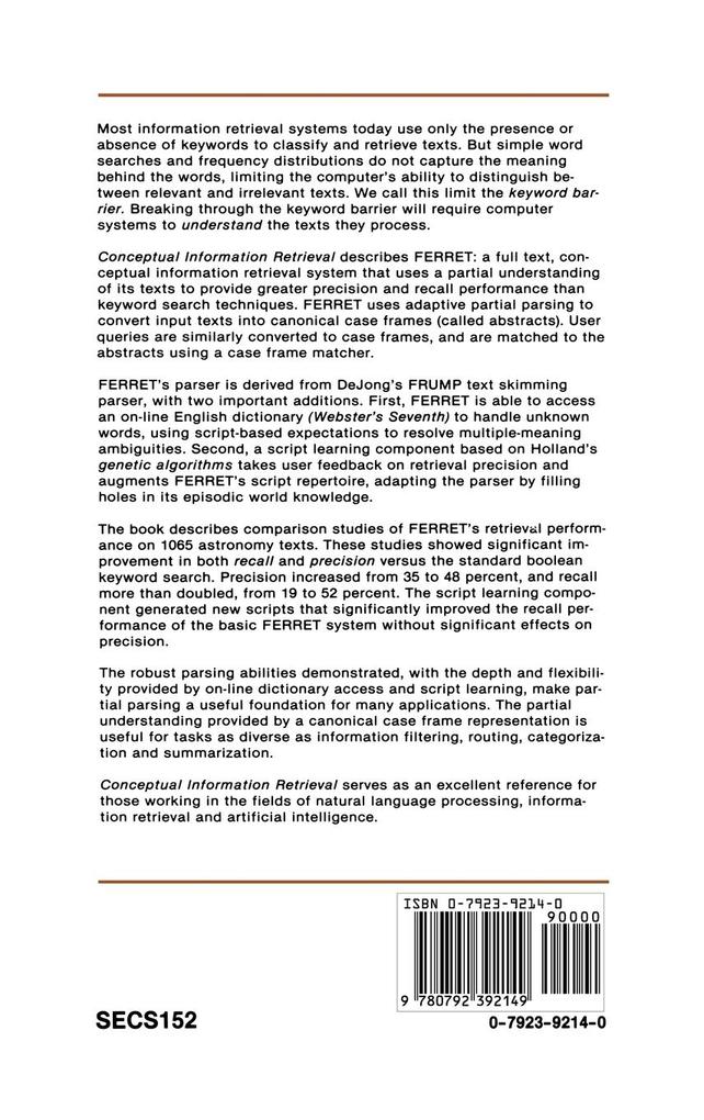 Weitere Ansicht: Conceptual Information Retrieval | Michael L. Mauldin