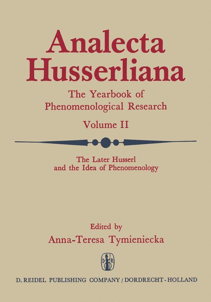Produktbild: The Later Husserl and the Idea of Phenomenology