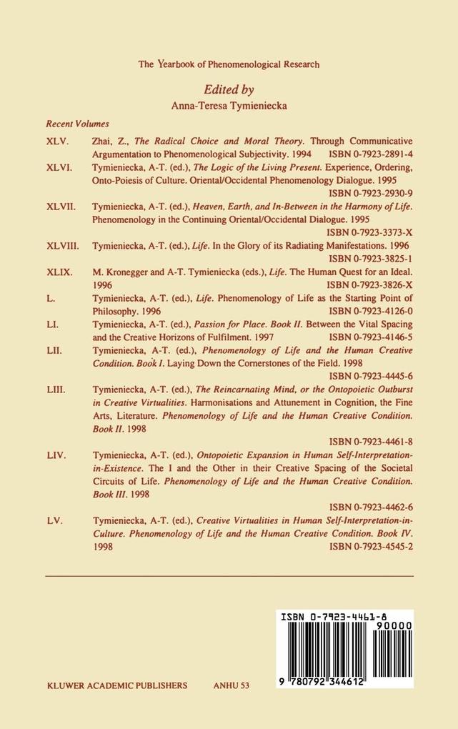 Weitere Ansicht: The Reincarnating Mind, or the Ontopoietic Outburst in Creative Virtualities