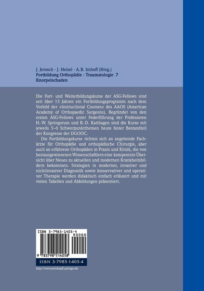 Weitere Ansicht: Knorpelschaden