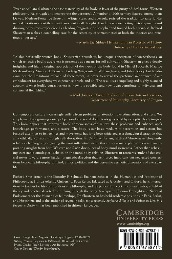 Weitere Ansicht: Body Consciousness | Richard Shusterman