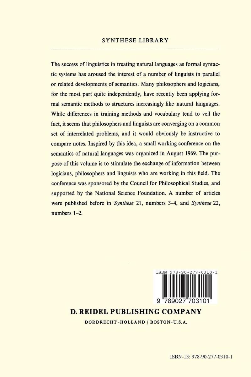 Weitere Ansicht: Semantics of Natural Language