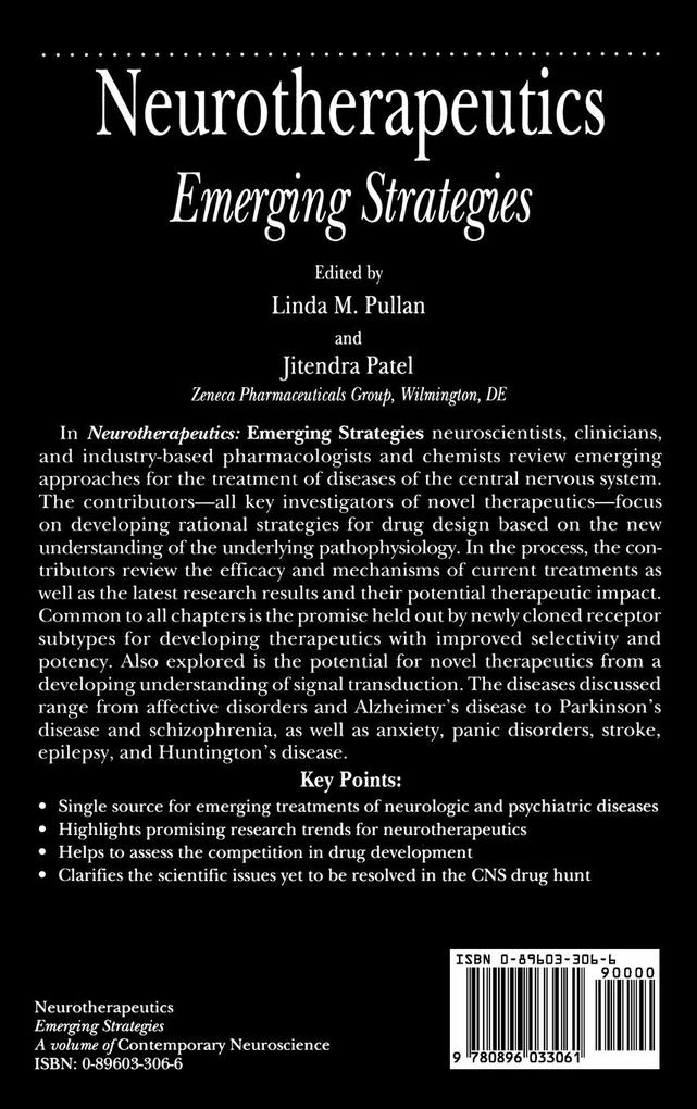 Weitere Ansicht: Neurotherapeutics | Jitendra Patel, Linda M. Pullan