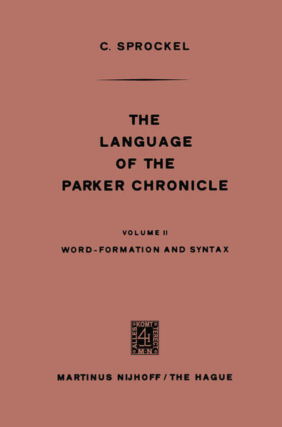 Produktbild: The Language of the Parker Chronicle | C. Sprockel
