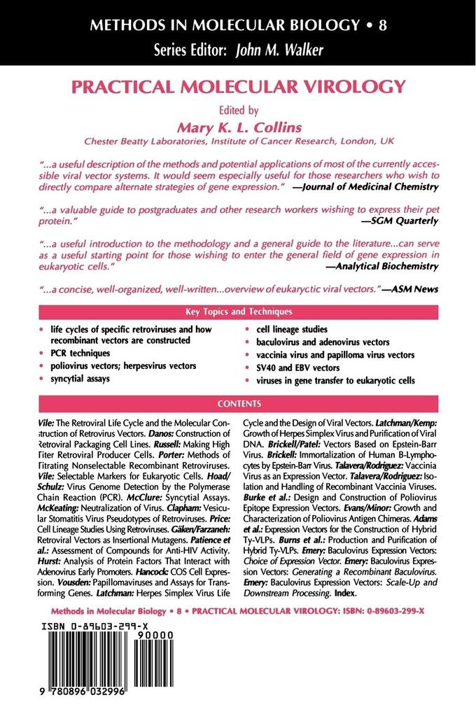 Weitere Ansicht: Practical Molecular Virology | Mary K. Collins