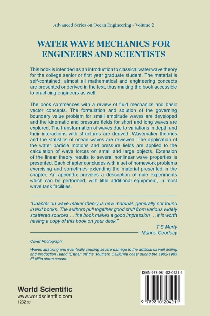 Weitere Ansicht: WATER WAVE MECHANICS FOR ENGINEER...(V2) | Dean Robert G