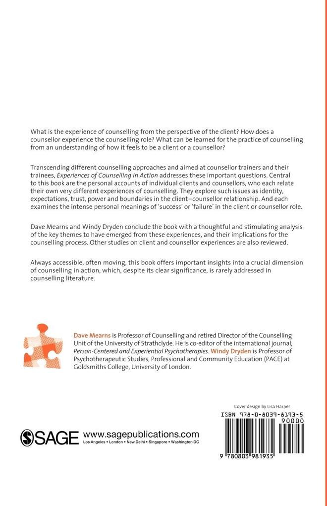Weitere Ansicht: Experiences of Counselling in Action