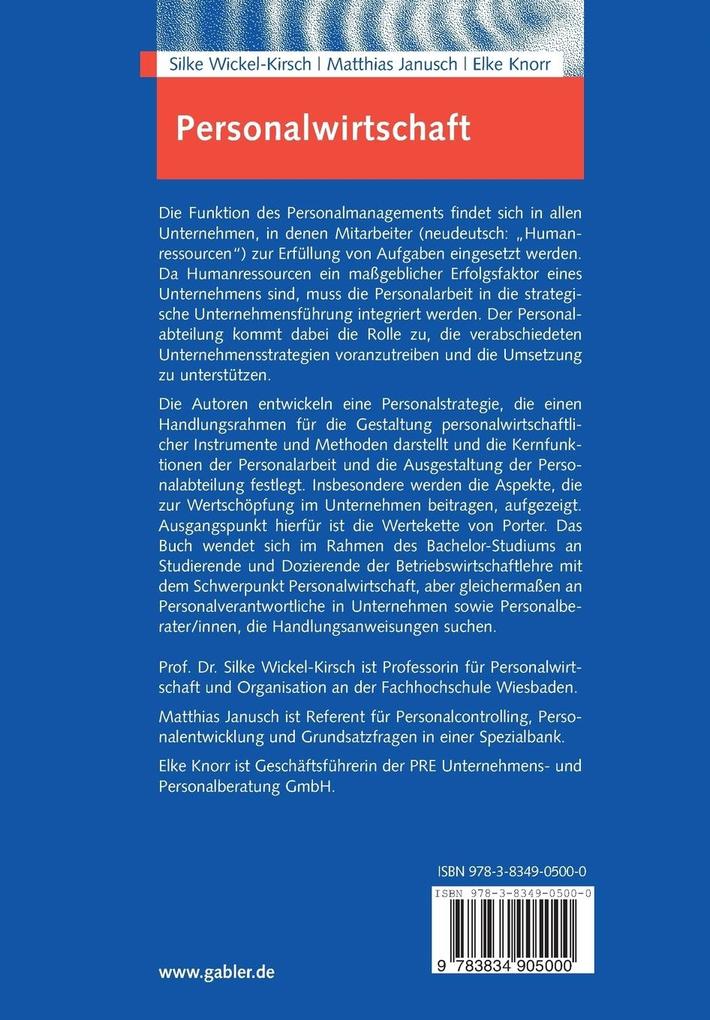 Weitere Ansicht: Personalwirtschaft | Silke Wickel-Kirsch, Matthias Janusch, Elke Knorr