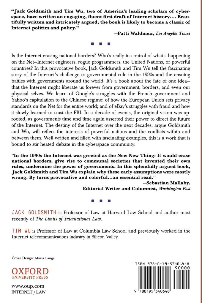 Weitere Ansicht: Who Controls the Internet? | Jack Goldsmith, Tim Wu