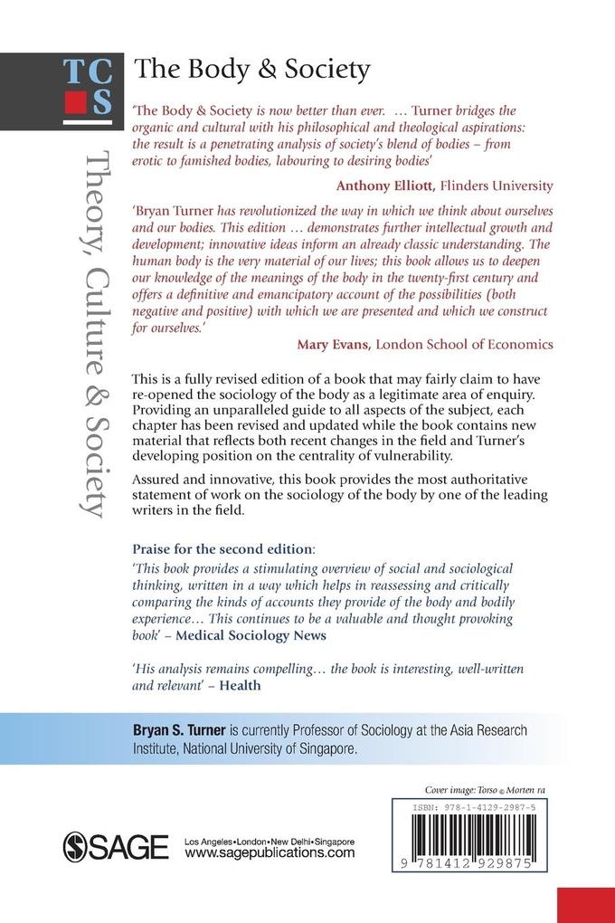 Weitere Ansicht: The Body and Society | Bryan S Turner