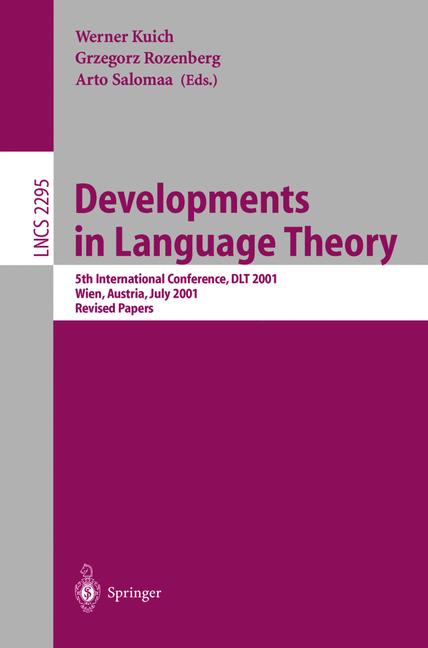 Weitere Ansicht: Developments in Language Theory
