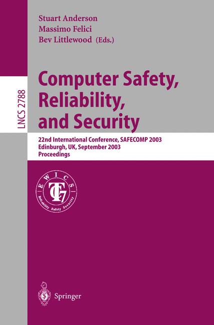 Weitere Ansicht: Computer Safety, Reliability, and Security