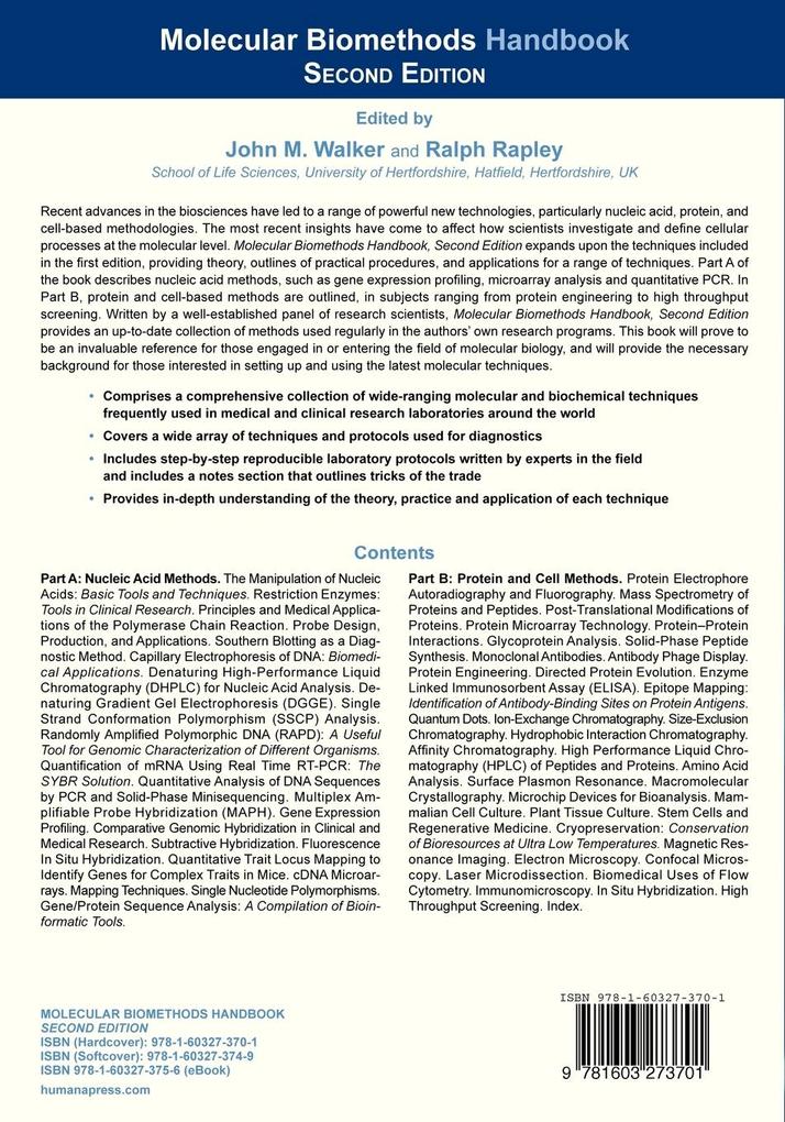 Weitere Ansicht: Molecular Biomethods Handbook