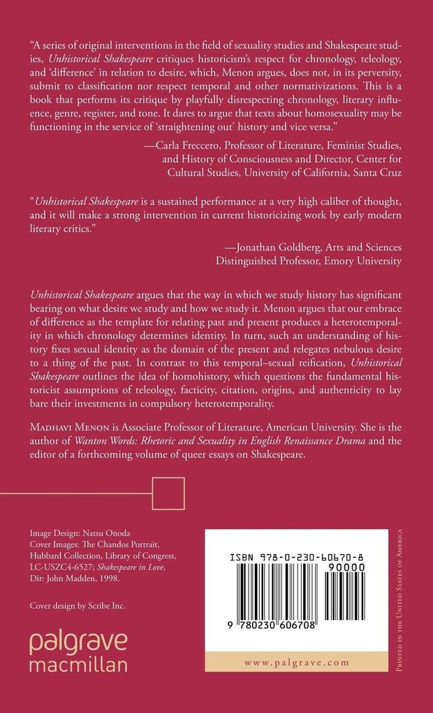 Weitere Ansicht: Unhistorical Shakespeare | M. Menon