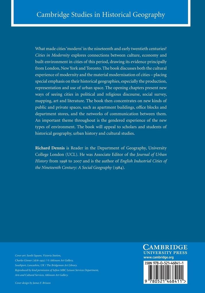 Weitere Ansicht: Cities in Modernity | Richard Dennis