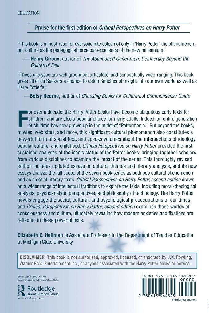 Weitere Ansicht: Critical Perspectives on Harry Potter