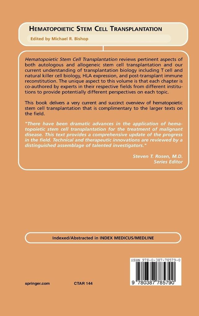 Weitere Ansicht: Hematopoietic Stem Cell Transplantation