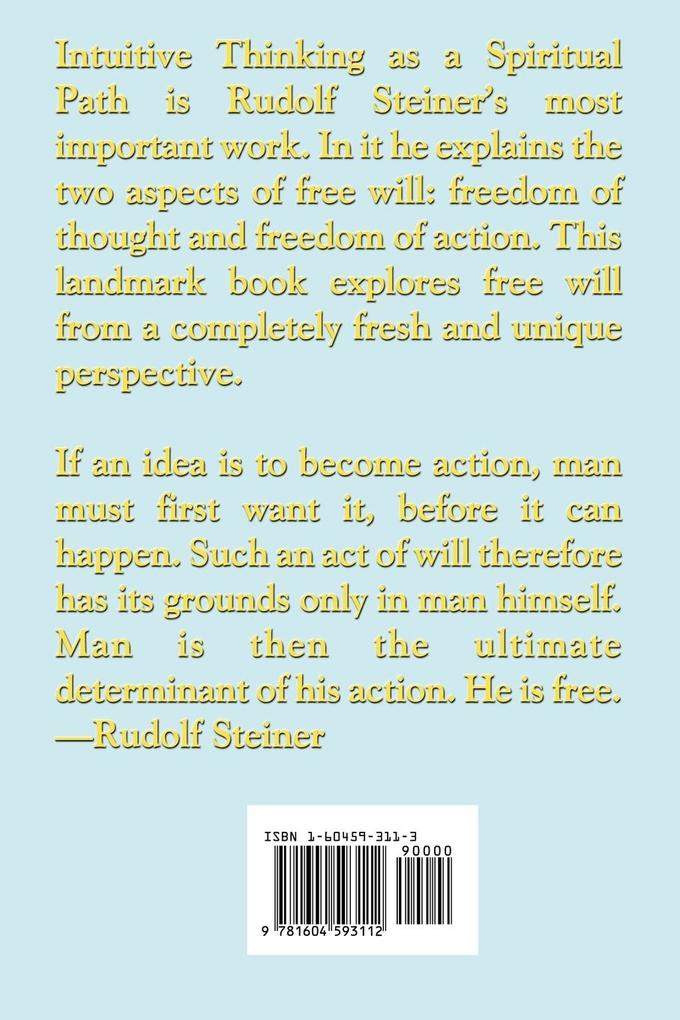 Weitere Ansicht: Intuitive Thinking as a Spiritual Path | Rudolf Steiner