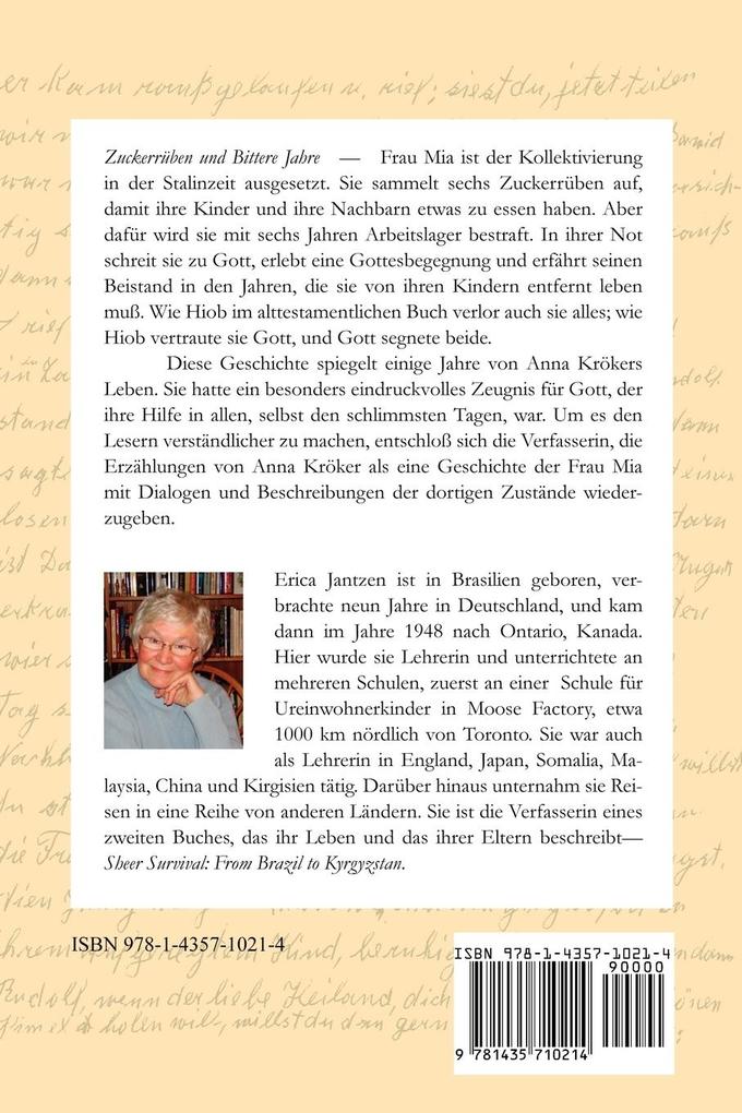 Weitere Ansicht: Zuckerrüben und Bittere Jahre | Erica Jantzen