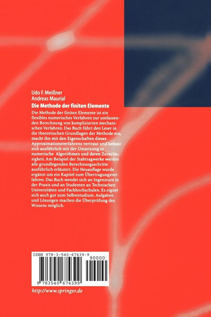 Weitere Ansicht: Die Methode der finiten Elemente | Udo F. Meißner, Andreas Maurial, Andreas Menzel