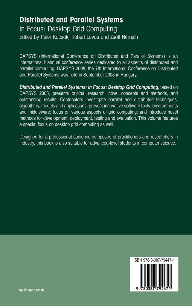 Weitere Ansicht: Distributed and Parallel Systems