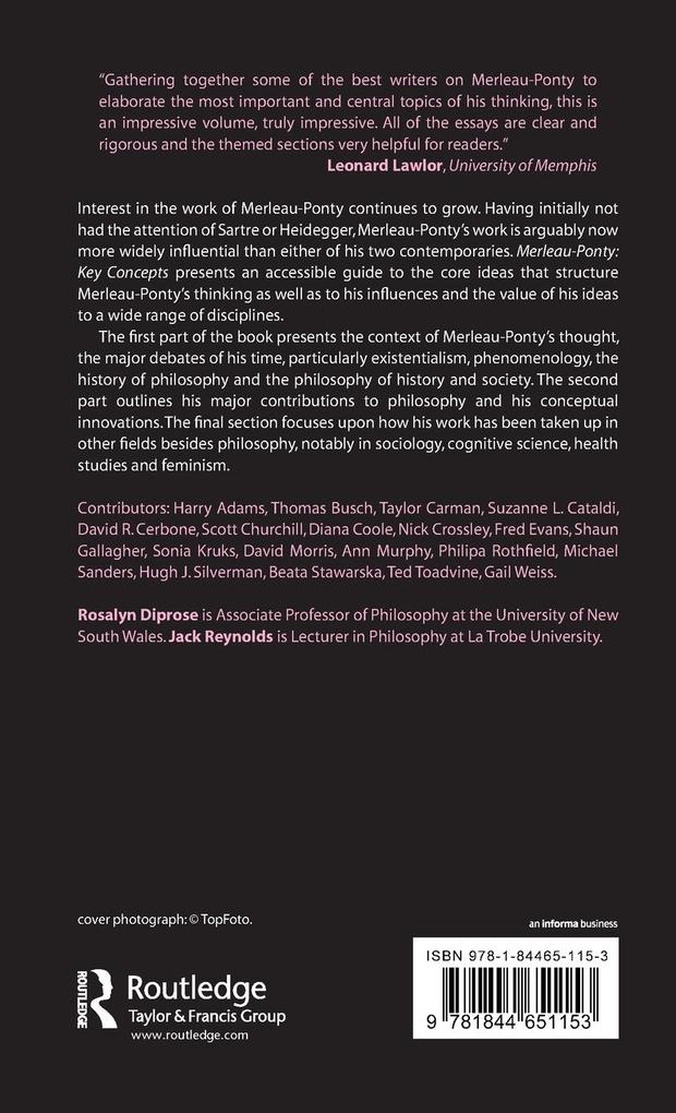 Weitere Ansicht: Merleau-Ponty | Rosalyn Diprose, Jack Reynolds