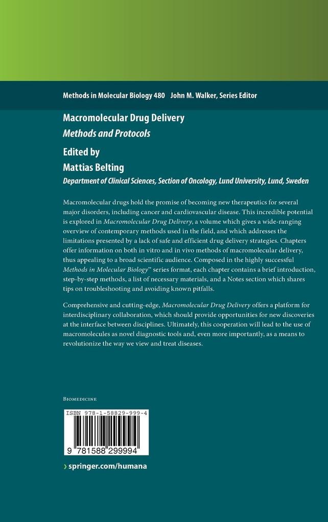 Weitere Ansicht: Macromolecular Drug Delivery