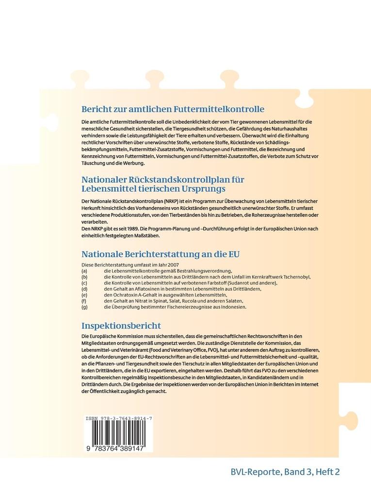 Weitere Ansicht: Berichte zur Lebensmittelsicherheit 2007