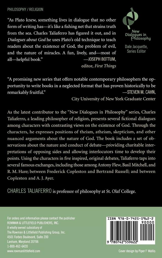 Weitere Ansicht: Dialogues about God | Charles Taliaferro