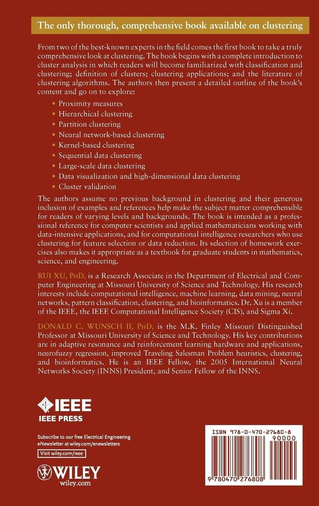 Weitere Ansicht: Clustering | Don Wunsch, Rui Xu