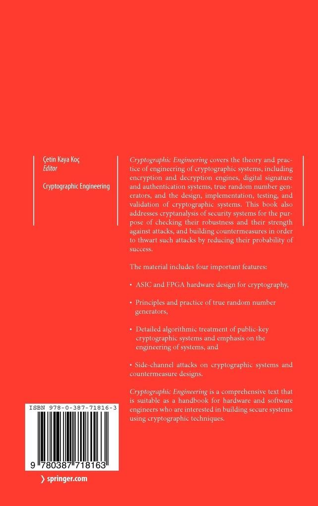Weitere Ansicht: Cryptographic Engineering