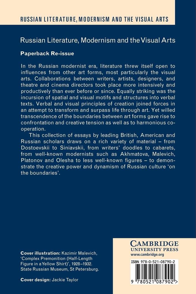 Weitere Ansicht: Russian Literature, Modernism and the Visual Arts