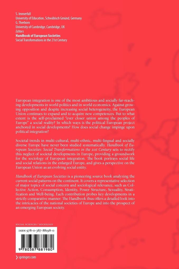 Weitere Ansicht: Handbook of European Societies