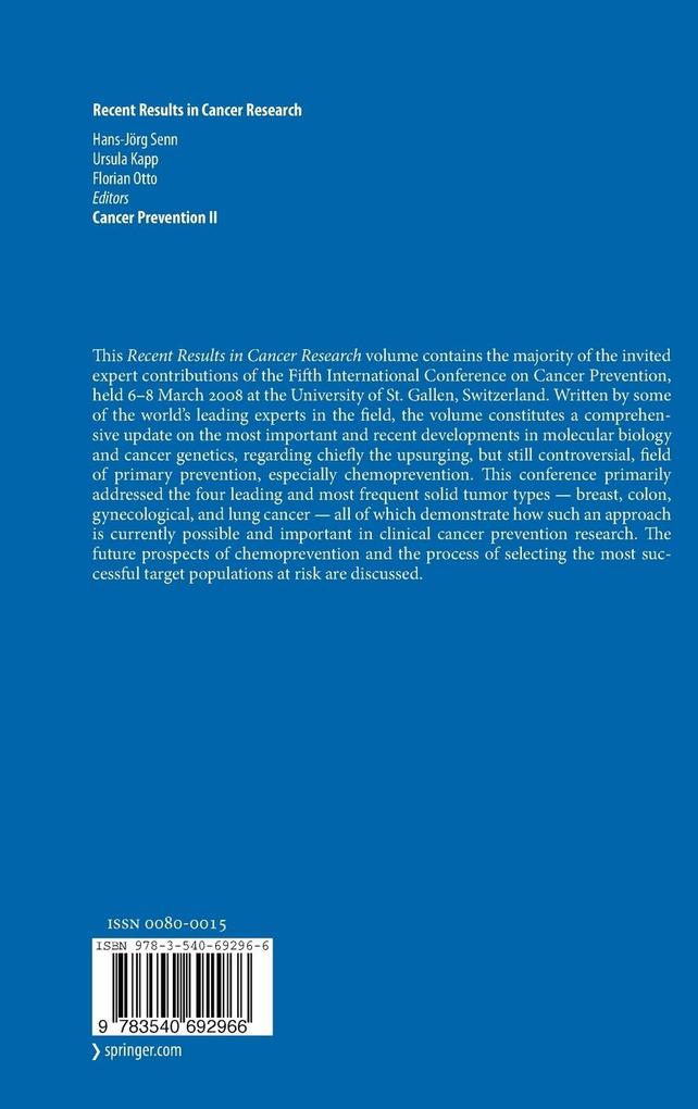 Weitere Ansicht: Cancer Prevention II