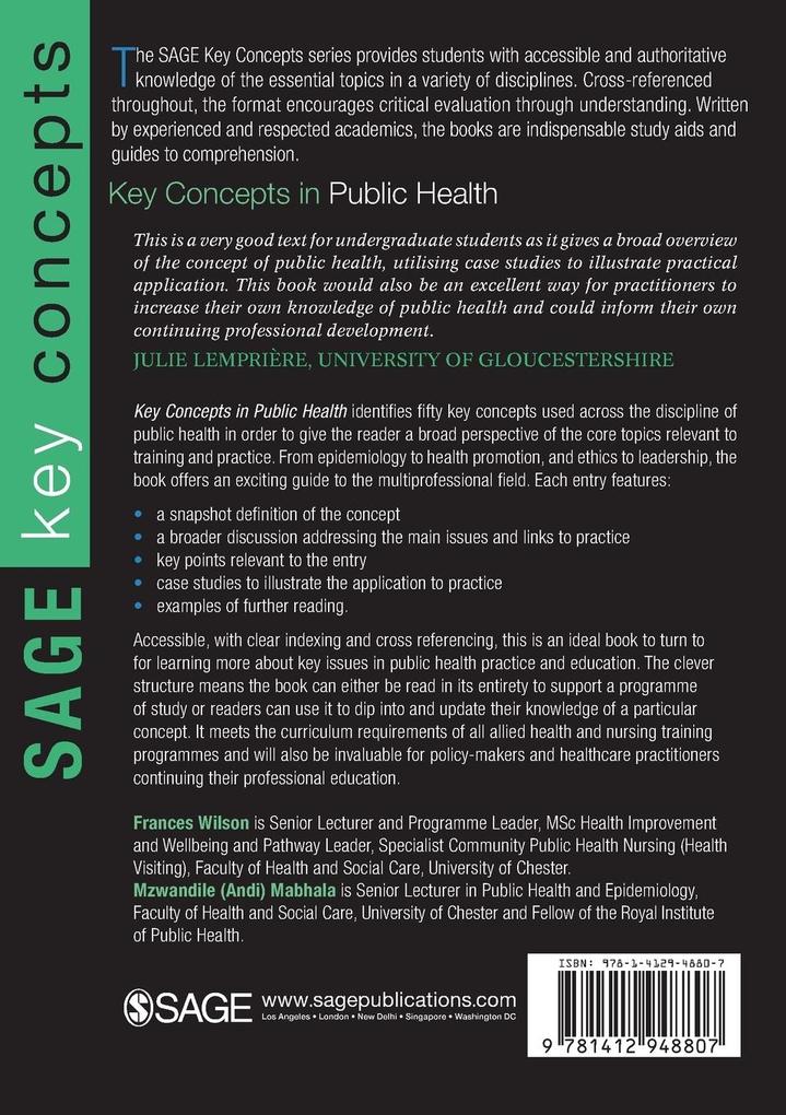Weitere Ansicht: Key Concepts in Public Health