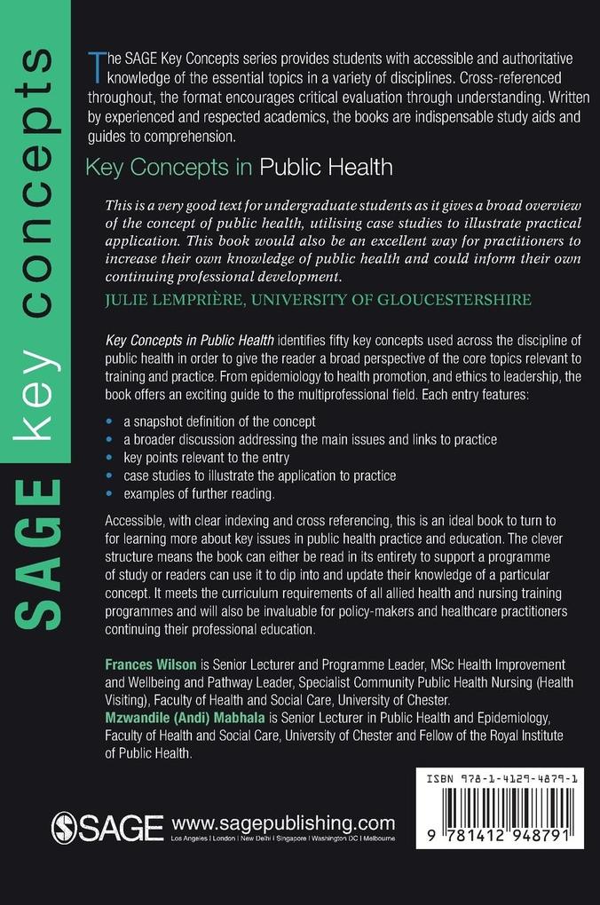 Weitere Ansicht: Key Concepts in Public Health