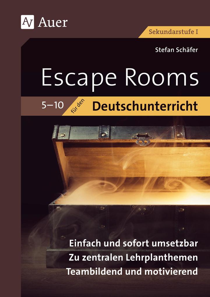 Produktbild: Escape Rooms für den Deutschunterricht 5-10 | Stefan Schäfer