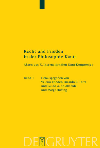 Produktbild: Recht und Frieden in der Philosophie Kants | Kant-Gesellschaft e.V.