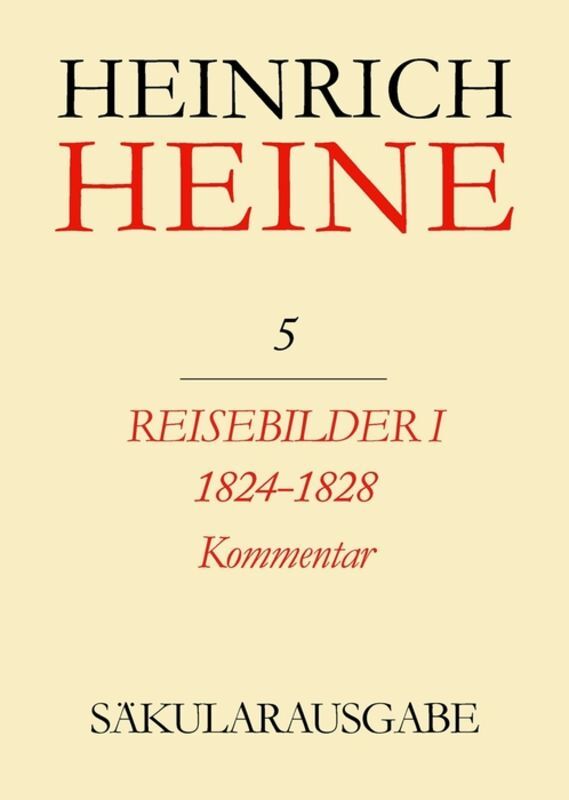 Produktbild: Reisebilder I. 1824-1828. Kommentar | Heinrich Heine