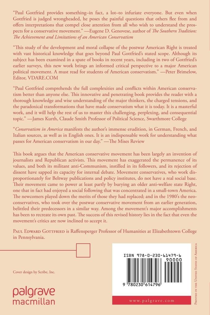 Weitere Ansicht: Conservatism in America | P. Gottfried