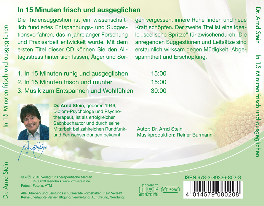 Weitere Ansicht: in 15 Minuten frisch und ausgeglichen | Arnd Stein