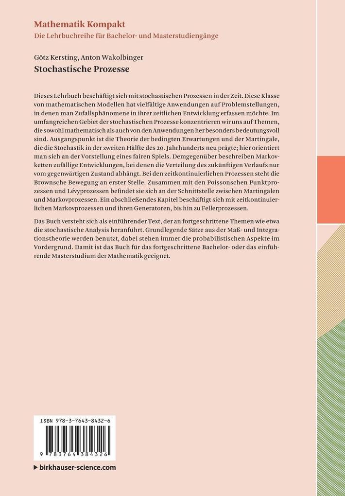 Weitere Ansicht: Stochastische Prozesse | Götz Kersting, Anton Wakolbinger