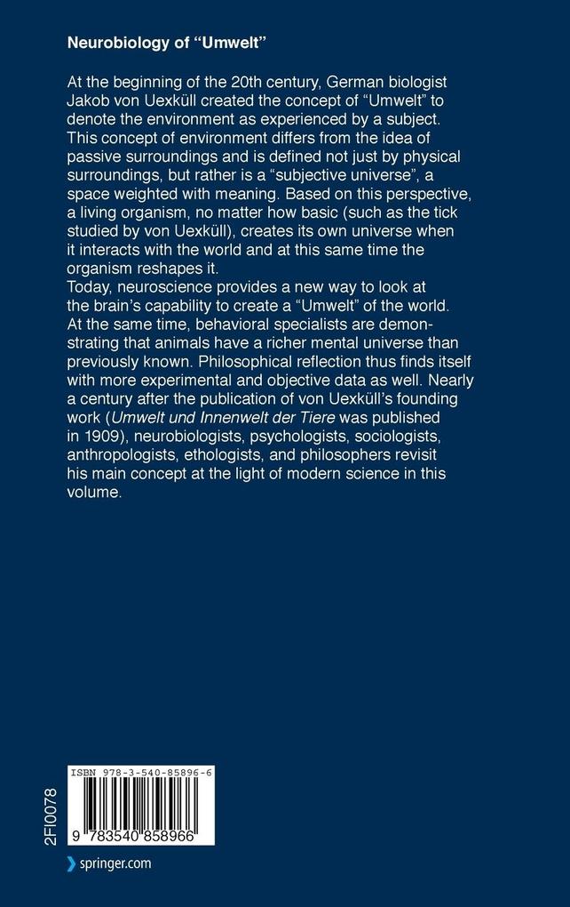 Weitere Ansicht: Neurobiology of "Umwelt"