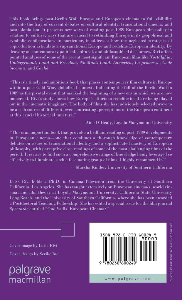 Weitere Ansicht: European Cinema After 1989 | L. Rivi, Luisa Rivi