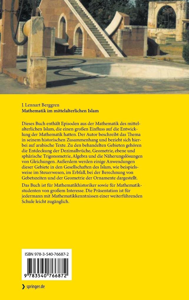 Weitere Ansicht: Mathematik im mittelalterlichen Islam | J. L. Berggren